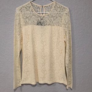Ralph Lauren ivory lace top